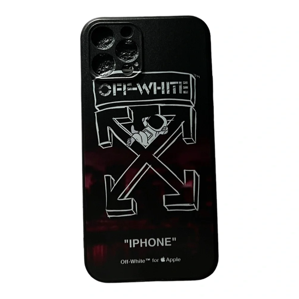 Black Print iPhone 12 Pro Case
